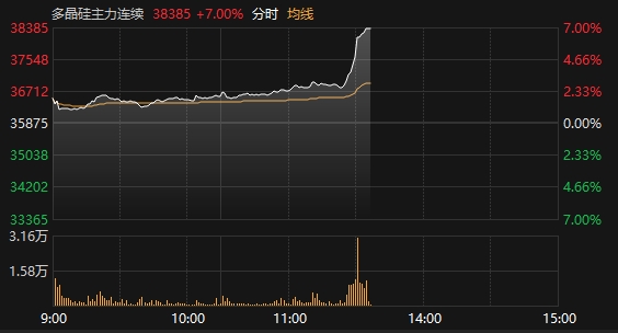 重庆线上配资 多晶硅期货主力合约盘中涨停